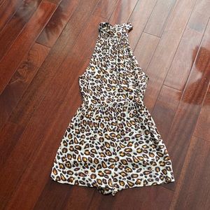 Animal print romper